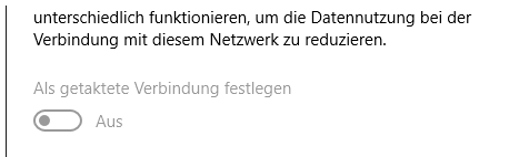 Metered Connection WiFi Network