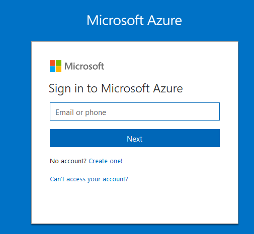 Sign in to Microsoft Azure