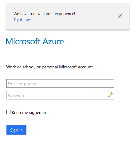 Sign in to Microsoft Azure