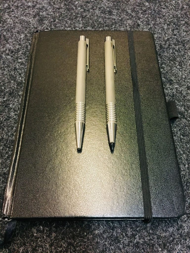 Notebook and LAMY Pens